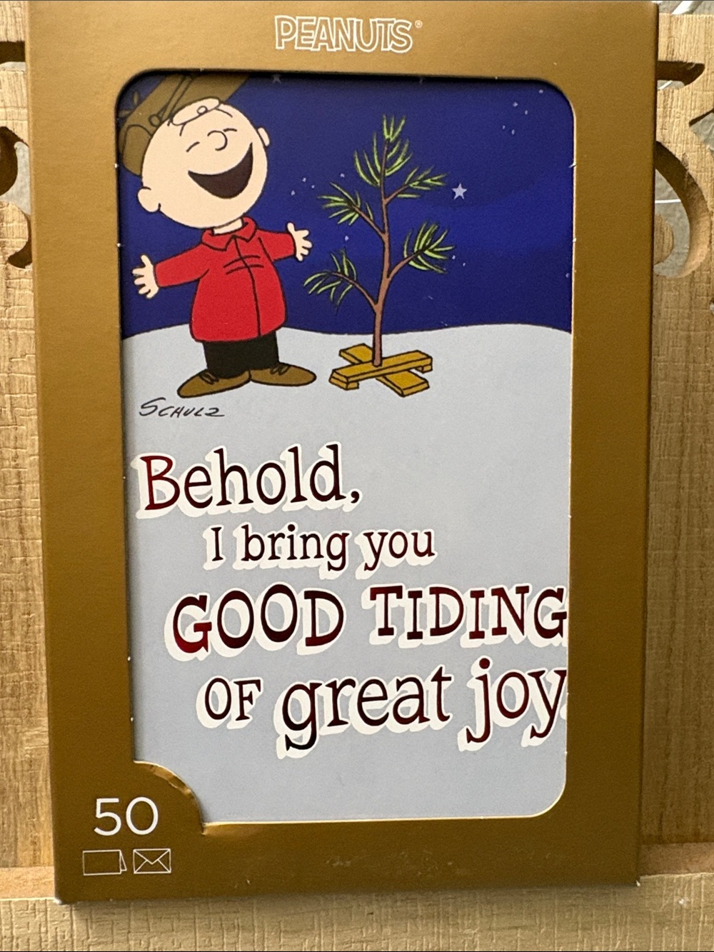 Peanuts Charlie Brown Holiday Cards - Red, Blue & Gold